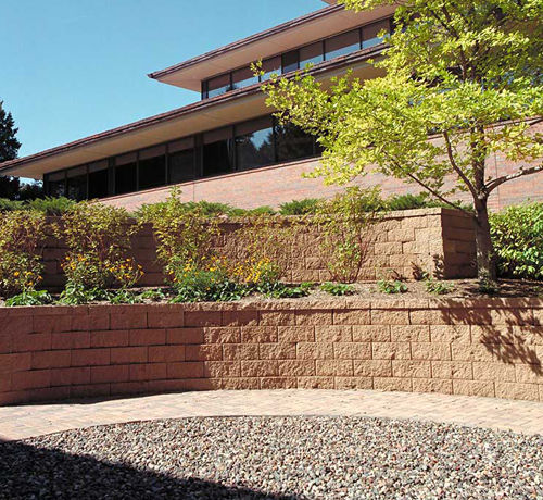 Bloque de hormigón hueco - KEYSTONE STANDARD - PAVESTONE - para valla