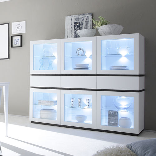 Vitrina aparador contemporánea - REX - LC spa - de roble / de wengué