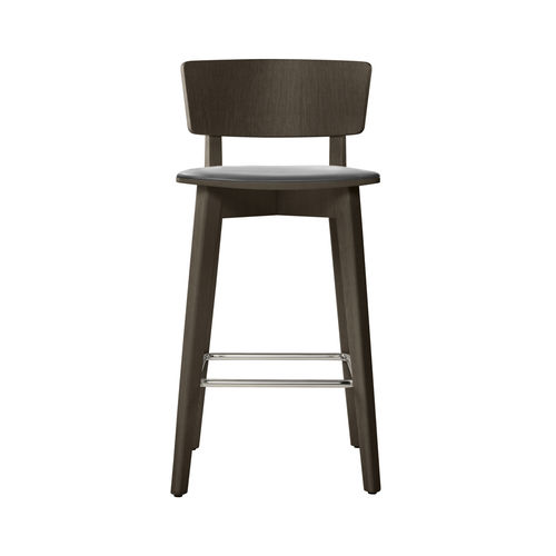 Silla de bar contemporánea - HELLEN SG02S - New Life Contract - de interior / de cuero / de contrachapado