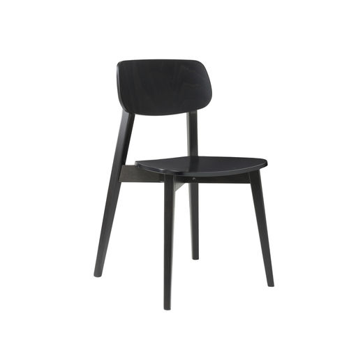 Silla contemporánea - HELLEN OVAL ONE SE01 - New Life Contract - de interior / de madera / apilable