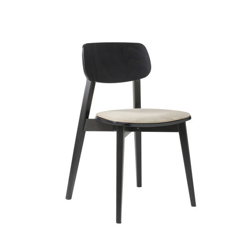 Silla contemporánea - HELLEN OVAL ONE SE02 - New Life Contract - de interior / de tejido / de cuero