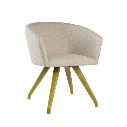 Silla contemporánea - TATI PO01 - New Life Contract - de interior / de cuero / de tejido