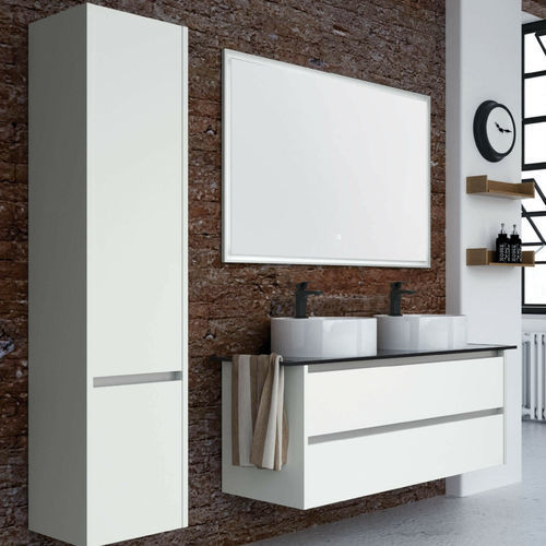 Mueble de lavabo doble - CITY - UAB KAME - suspendido / MDF / de cerámica