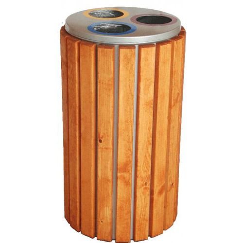 Cubo de basura público - 484-M - SIGUERTA, S.L. - de suelo / de madera / de reciclaje