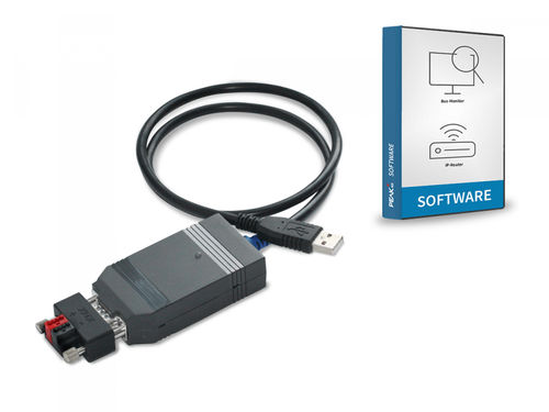 Módulo de interfaz KNX - USB-Connector inkl. KNX-WAGO 243-211-Adapter (vergossen) - PEAKnx - USB