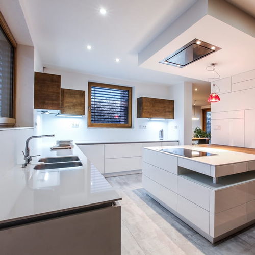 Encimera de piedra reconstituida - ESSENTIAL CRYSTAL POLAR WHITE - Technistone a.s. - para cocina / blanca / pulida