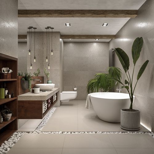 Placa de piedra de cuarzo - NOBLE CONCRETE GREY - Technistone a.s. - para interiores / de revestimiento / para cuarto de baño