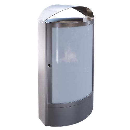 Cubo de basura público - 61231 - AUWEKO GmbH - de acero inoxidable / de acero inoxidable cepillado / de polietileno