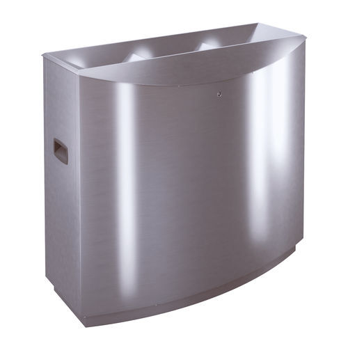 Cubo de basura público - FF3-GTAA - AUWEKO GmbH - autoportante / de acero inoxidable / de acero inoxidable cepillado