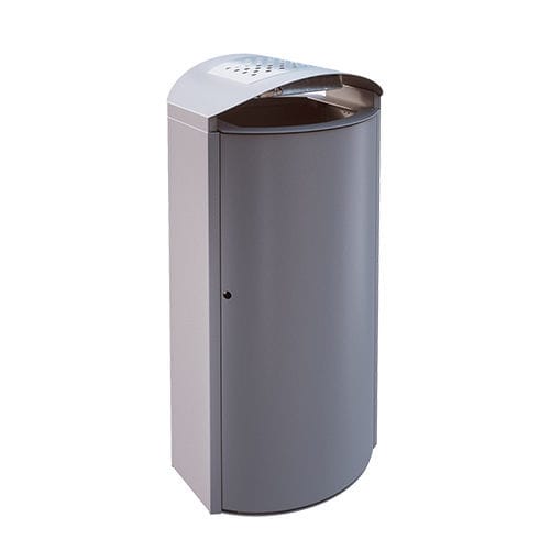 Cubo de basura público - 65511-7 - AUWEKO GmbH - de acero galvanizado / de acero con revestimiento en polvo / con cenicero integrado