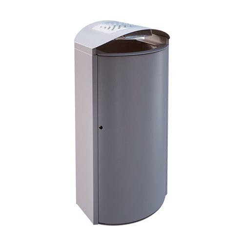 Cubo de basura público - 65612-7 - AUWEKO GmbH - de acero galvanizado / de acero con revestimiento en polvo / con cenicero integrado