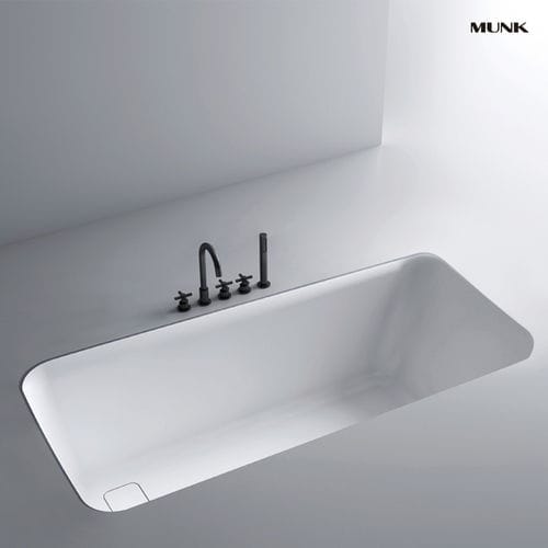 Bañera para vivienda - B11718 - Munk Building Materials Co., Ltd. - de mineral compuesto / de fibra acrílica / contemporánea