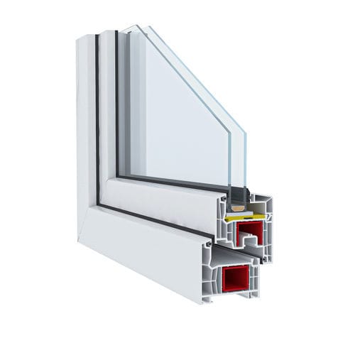 Perfil de ventana de PVC - Inova 76 System - ASAŞ Veratec - con aislamiento térmico / acústico