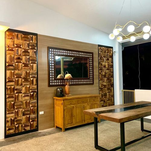 Mosaico de interior - KING ARTHUR - FOUR LEGGED TILES - de pared / de madera / rectangular
