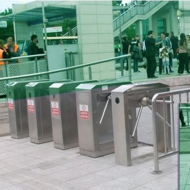 Torniquete trípode - OTT 231 A - Oskar Turnstiles System - para control de acceso / acero inoxidable / para edificio público