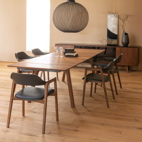 Mesa de comedor contemporánea - TEN - CondeHouse - de nogal / de fresno / con base de fresno