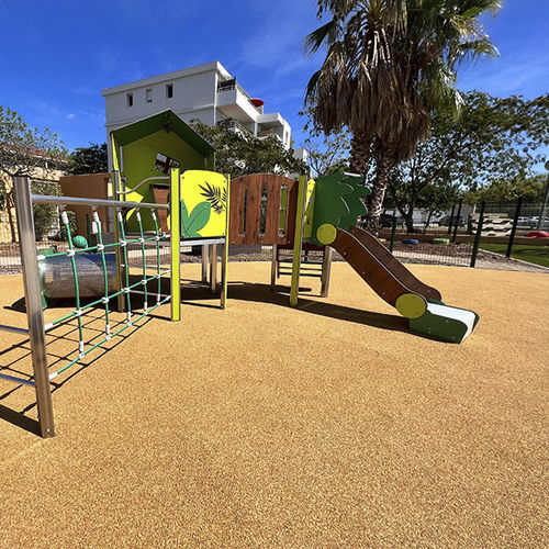 Pavimento de corcho - RÉSINEO® ECOFLEX - RESINEO - para exterior / para parque infantil / otros formatos