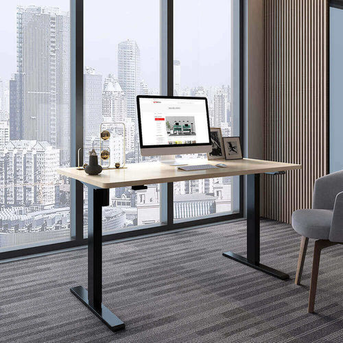 Escritorio de pie - ET114G - Loctek Ergonomic Technology Corp. - contemporáneo / de madera / recto