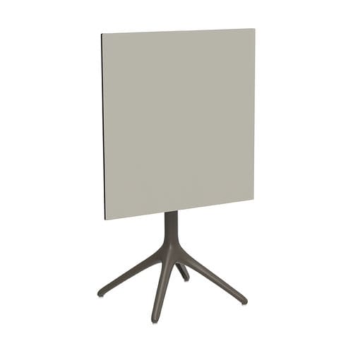Mesa contemporánea - Uni Folding 73 - MOWEE - de HPL / con base de aluminio lacado / redonda