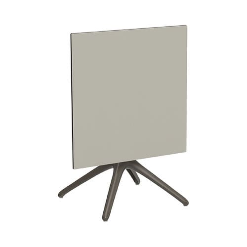 Mesita auxiliar contemporánea - Uni Folding 50 - MOWEE - de HPL / con base de aluminio lacado / redonda