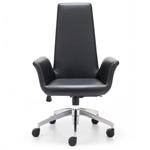 Sillón de director contemporáneo - REGA - OFISTIM - de cuero / con reposacabezas / con respaldo alto