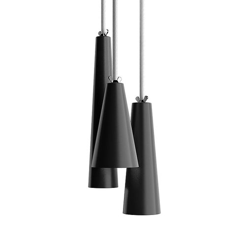 Lámpara suspendida - Cones R - Luzfin - de hierro / contemporánea / con cable