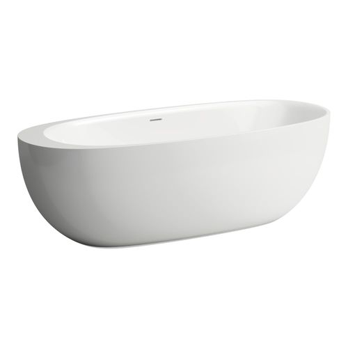 Bañera ovalada - H220972 series - LAUFEN - independiente / para vivienda / de mineral compuesto