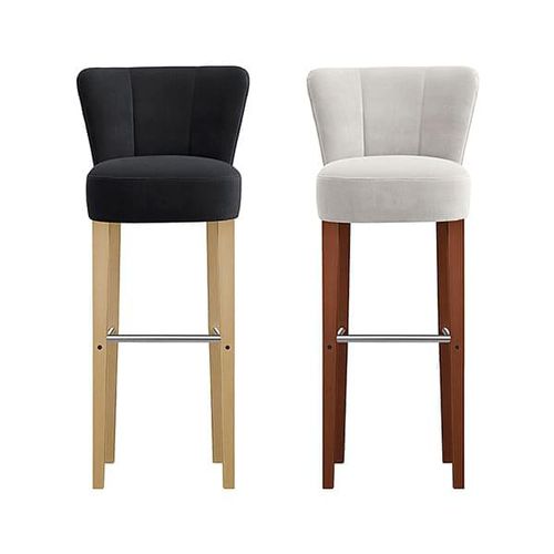 Silla de bar contemporánea - VCH401 - Voila Spanish Furniture S.L. - de interior / de tejido / con base de madera maciza