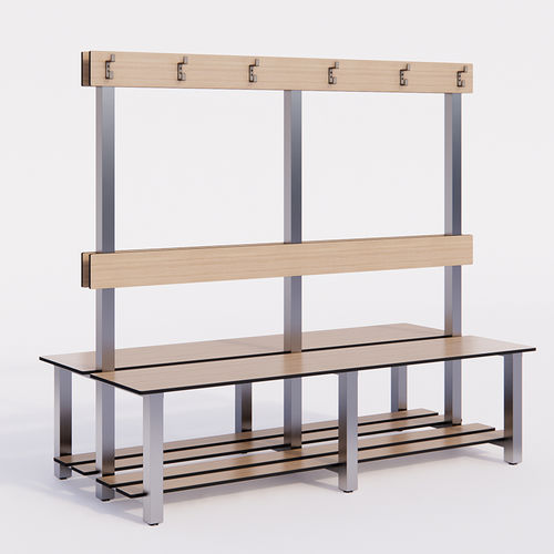 Banco de vestuario clásico - DEBO - de aluminio / de HPL / laminado