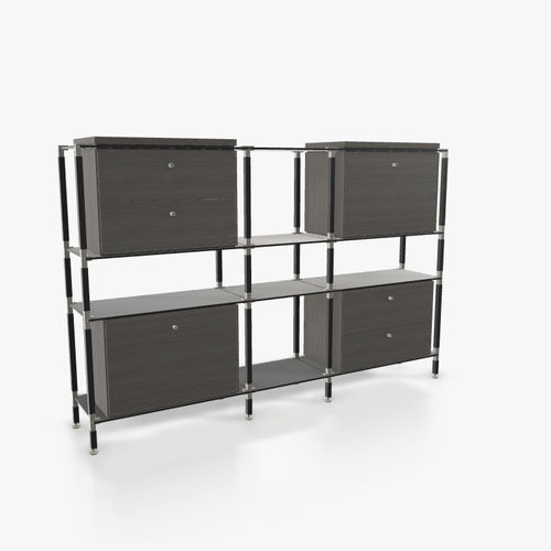 Aparador alto - H.3.750.3.4 DU.TA.1 - tRACK by Kesseböhmer GmbH - contemporáneo / de chapa de madera / de MDF lacado