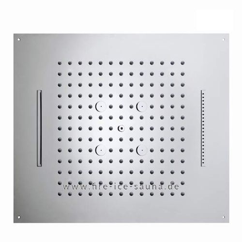Rociador de ducha de techo - 640-24980 - Fire Ice Systemtec Georg Zelger e.K. - encastrable / rectangular / con iluminación integrada