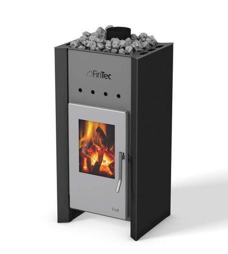 Calentador de sauna de leña - FinTec Troll - Fire Ice Systemtec Georg Zelger e.K. - 5 kW...10 kW / de suelo / de metal