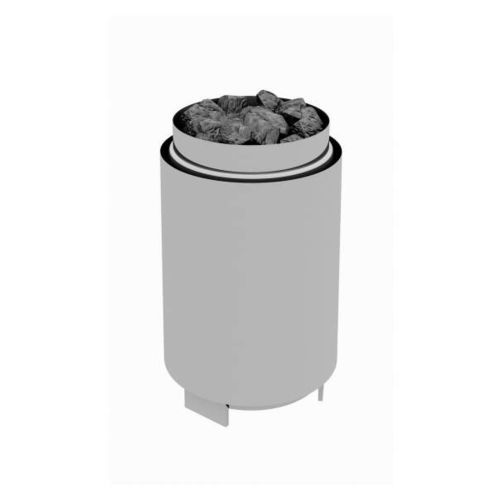 Calentador de sauna eléctrico - RONDO-therm type rd 33 - Fire Ice Systemtec Georg Zelger e.K. - 5 kW...10 kW / de suelo / de acero cromado