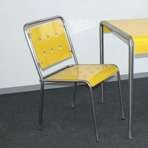 Silla contemporánea - Stella - Burri public elements - de exterior / de acero inoxidable / con base de acero inoxidable