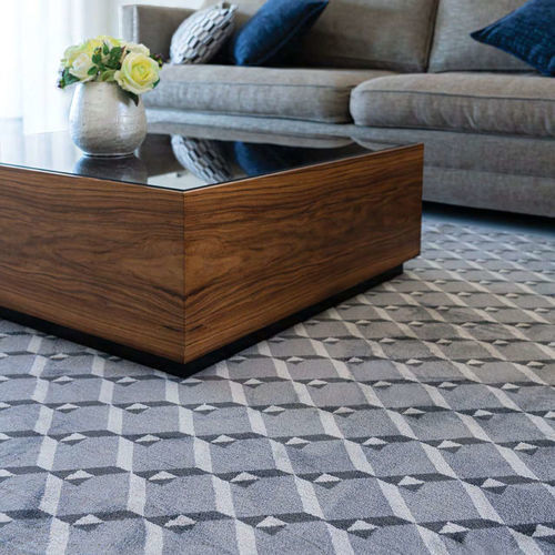 Alfombra contemporánea - AKINORI - Cutcut - con motivos geométricos / de poliéster / rectangular
