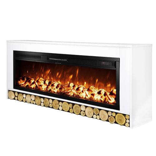 Chimenea eléctrica - Rio white & Tanzania - Art Flame  - encastrable / de pie / Cara única