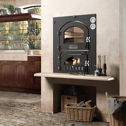 Horno de leña - INC QV - Fontana Forni s.r.l. - de convección / empotrable / con 1 cámara