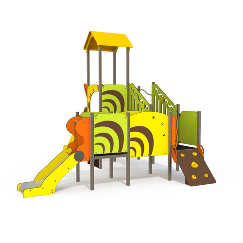 Estación de juego para parque infantil - OS 12-3004-M96 - QUALI-Cité - para colectividades / de metal / de HPL
