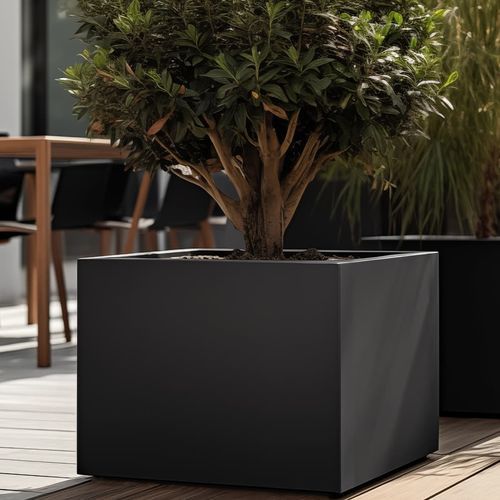 Jardinera de poliéster - EOS - ARTEPOT - de fibra de vidrio / de resina / cuadrada