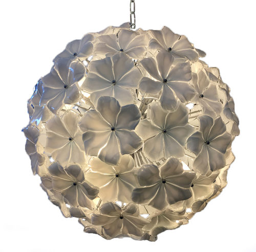 Lámpara suspendida - LOTUS - SimoEng SRLS - de vidrio / de cristal de Murano / contemporánea