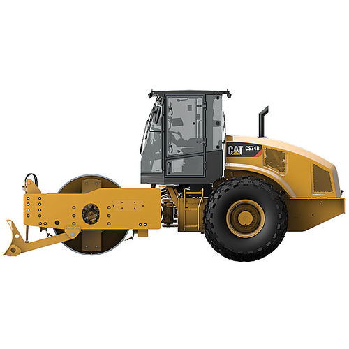 Compactador monocilindro - CS74B - CATERPILLAR - vibratorio / de suelo