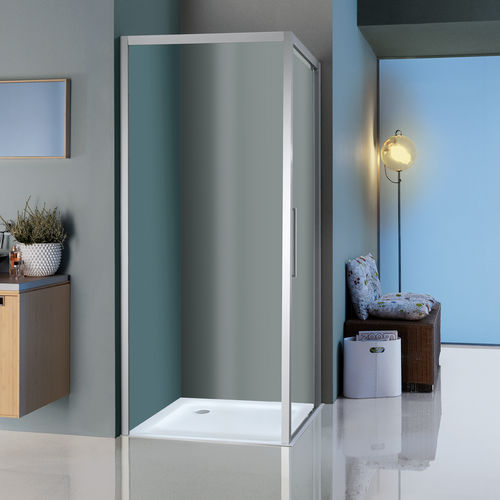Mampara de ducha fija - B7924 - SAMO - rectangular / de esquina / de vidrio templado