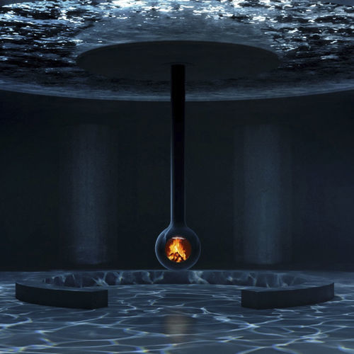 Chimenea de leña - BATHYSCAFOCUS HUBLOT - Focus Creation - autoportante / suspendida / central