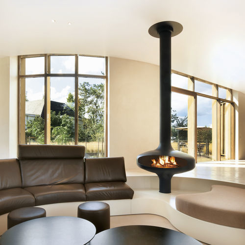 Chimenea de leña - MAGMAFOCUS - Focus Creation - de gas / independiente / de pie
