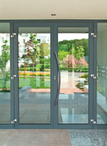 Puerta de entrada - FPEE - abatible / de vidrio / para edificio público