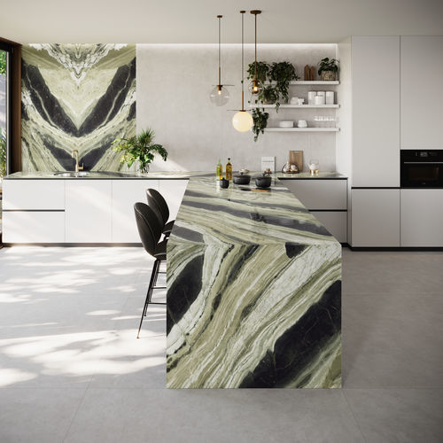Encimera de cocina de gres porcelánico - COVERLAM TOP - JADE GREEN - GRESPANIA CERAMICA - para uso residencial / para el sector profesional / de interior