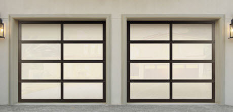 Puerta de garaje seccional - 8850 - WAYNE DALTON - de aluminio / automática