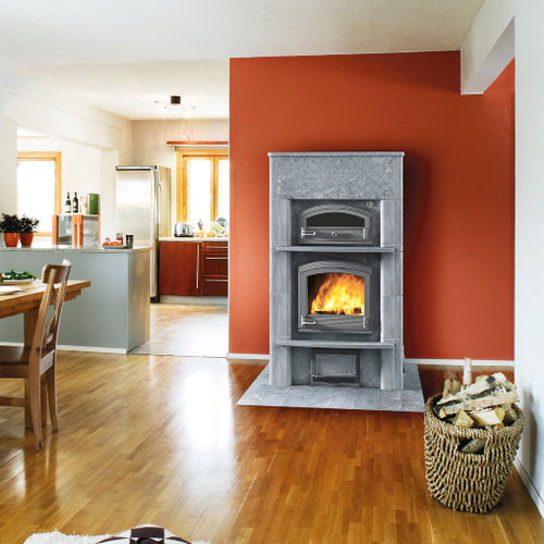 Estufa de leña - TLU2000/91 - TULIKIVI - tradicional / de piedra / con