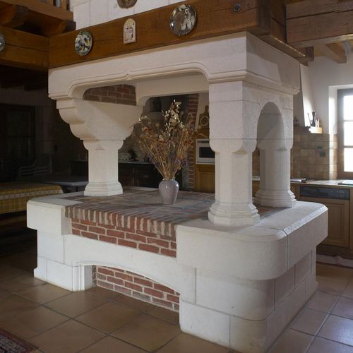 Marco para chimenea clásico - CH0019 - OCCITANIE PIERRES - de piedra