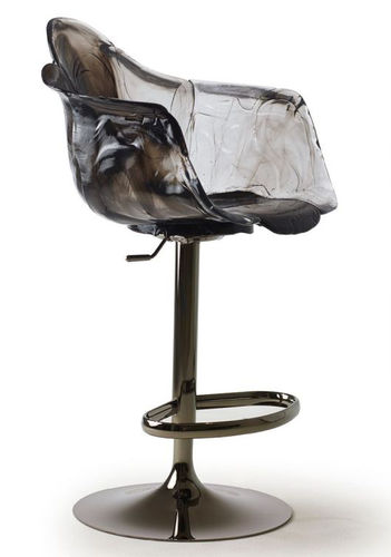 Silla de bar contemporánea - ELLA - edra - de interior / de policarbonato / con base metálica